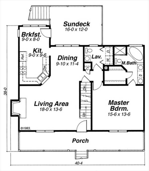 First Floor image of Woodland House Plan